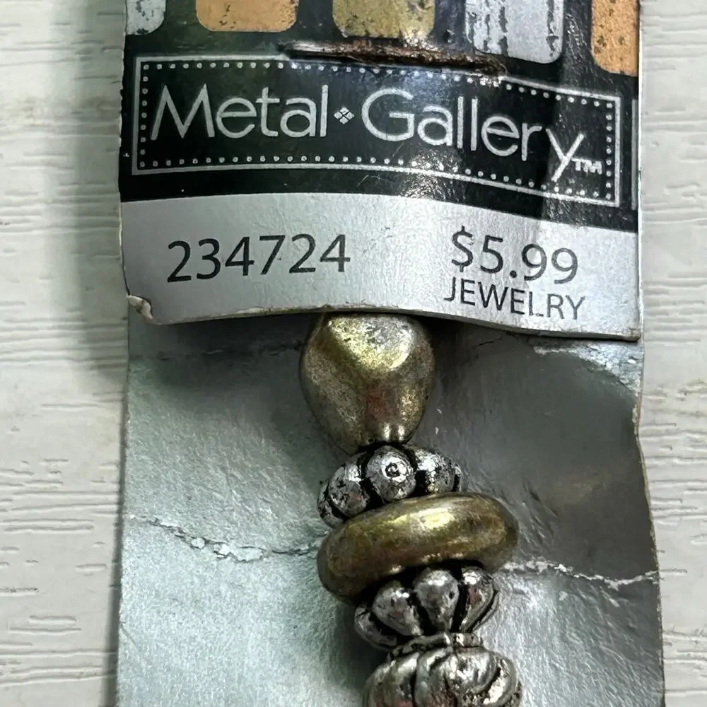 Metal Gallery Silver Copper Spacer Bead Mix Lot NOS